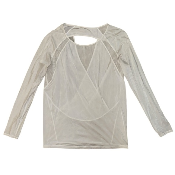 Lululemon Athletica white sheer long sleeve shirt women’s size 4 - Picture 1 of 6